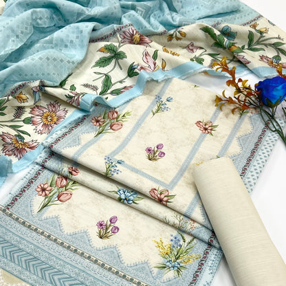 Mashaim Digital Printed Khaddar 3PC