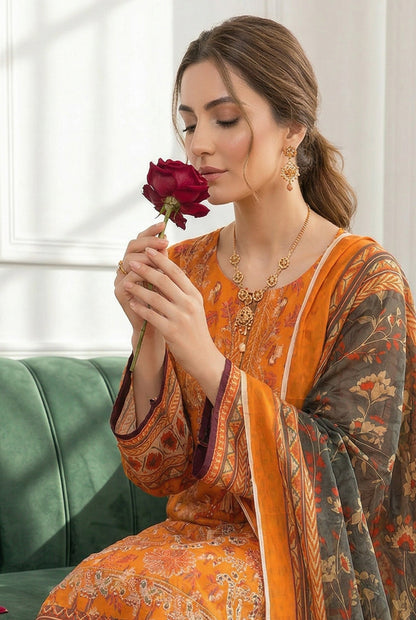 Angan By Anaya Noor Emb & Printed Lawn 3PC