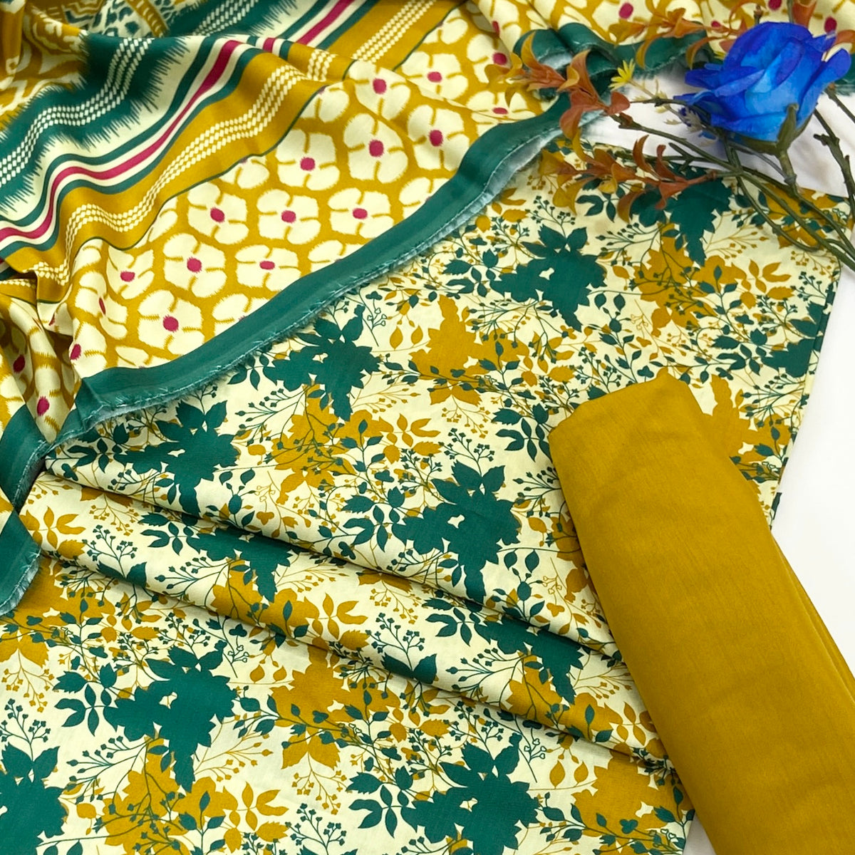 Rijja By Murashe Premium Printed Linen Viscose 3PC