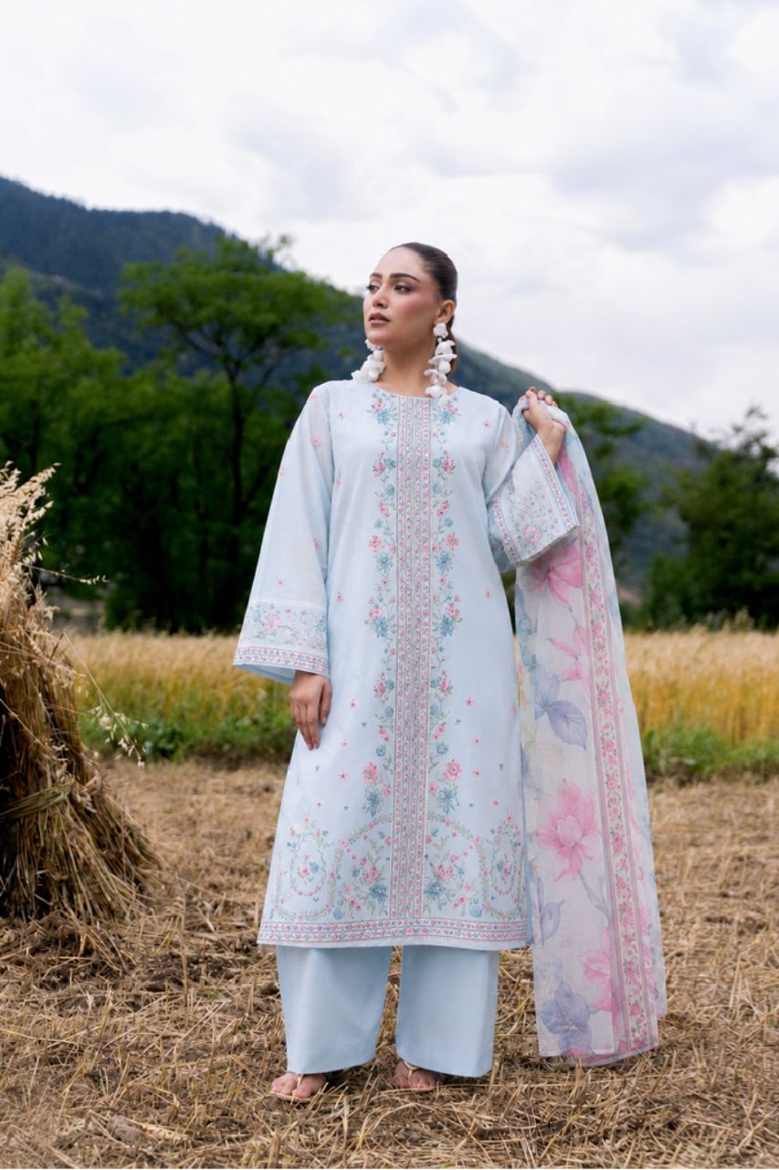 Nura By Shanaya Digital & Emb Lawn Collection 3PC