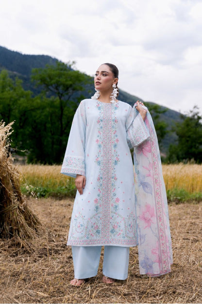Nura By Shanaya Digital & Emb Lawn Collection 3PC