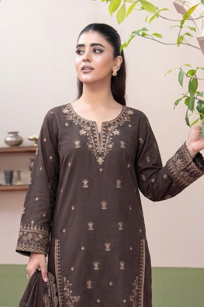 Fasana By Shanaya Plain Emb Dhanak 3PC