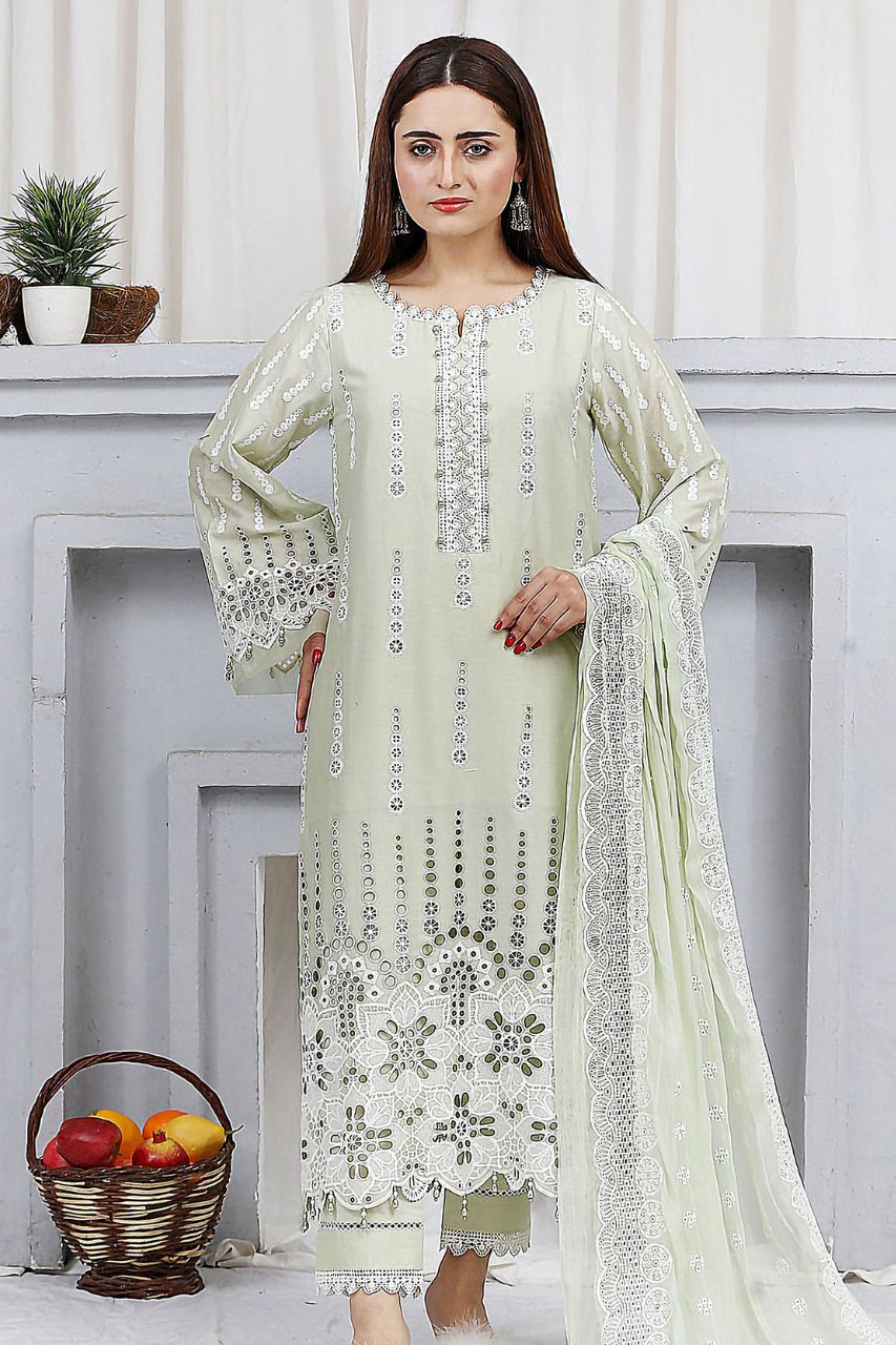 Zarmeen & Emaan Premium Emb Lawn 3PC