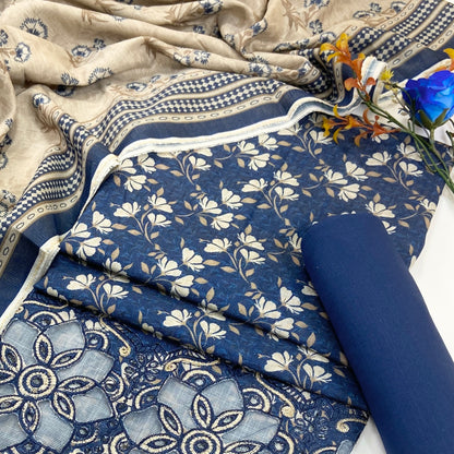 Anaya Noor Printed & Emb Khaddar 3PC