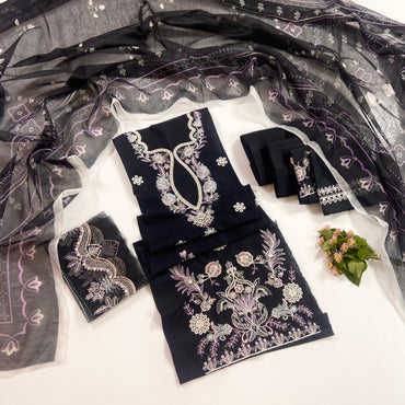 Rise By Anaya Noor Heavy Plain Emb Lawn 3PC