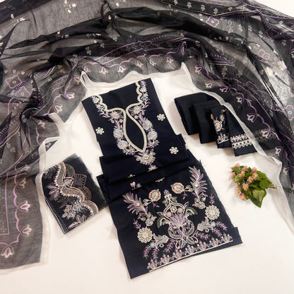 Rise By Anaya Noor Heavy Plain Emb Lawn 3PC