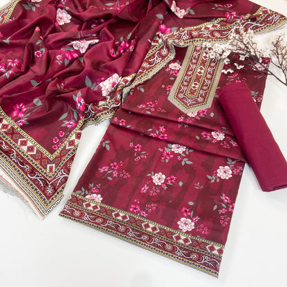 Kayseria Digital Printed Bana Dora Linen 3PC