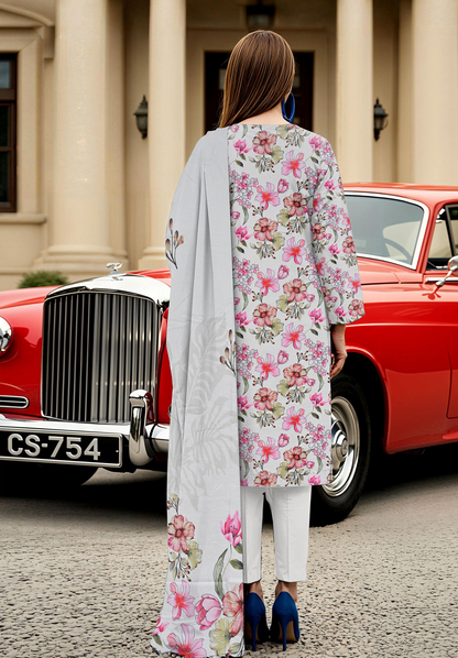 Tawakkal Digital Printed & Emb Lawn 3PC