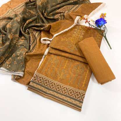 Anaya Noor Winter 2026 Plain Emb Khaddar 3PC
