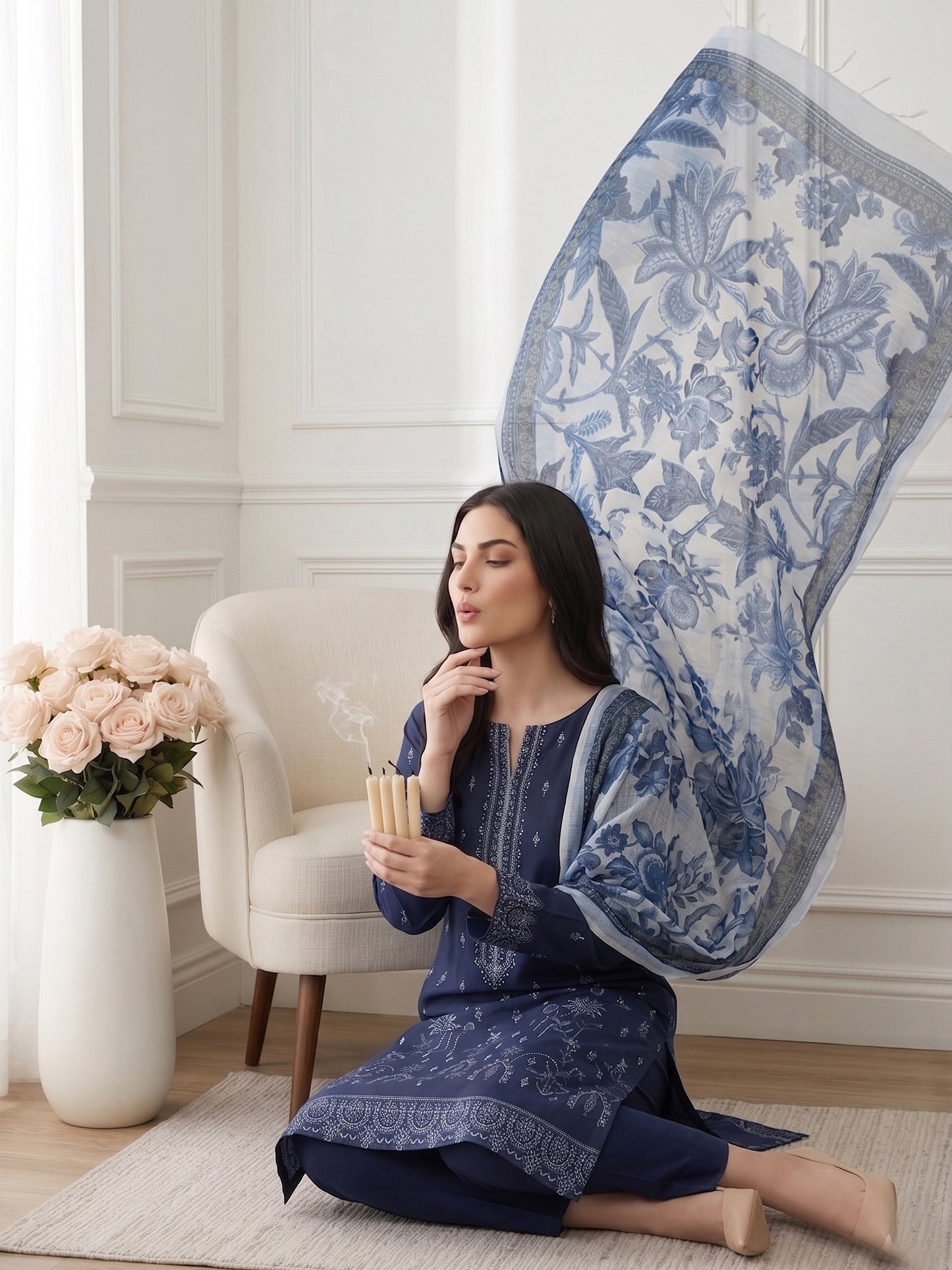Lakhany Fully Embroidered Lawn 3PC