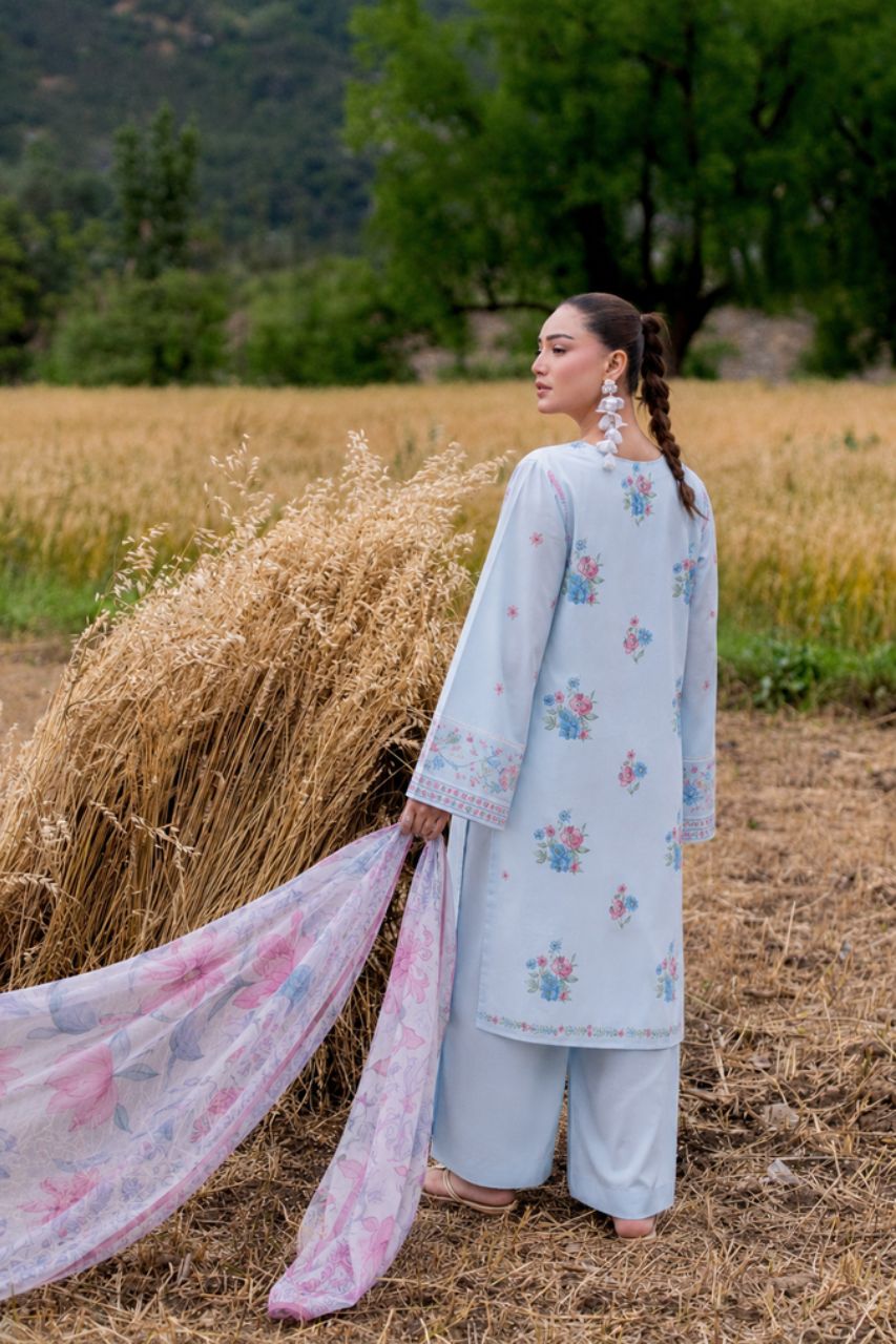 Nura By Shanaya Digital & Emb Lawn Collection 3PC