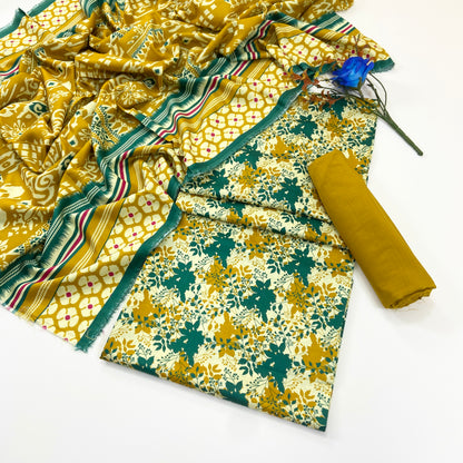 Rijja By Murashe Premium Printed Linen Viscose 3PC