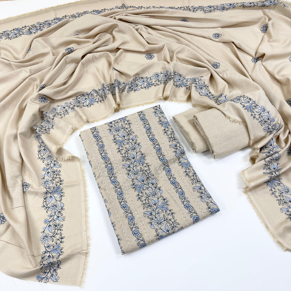 Bareeze Embroidered Karandi 3PC