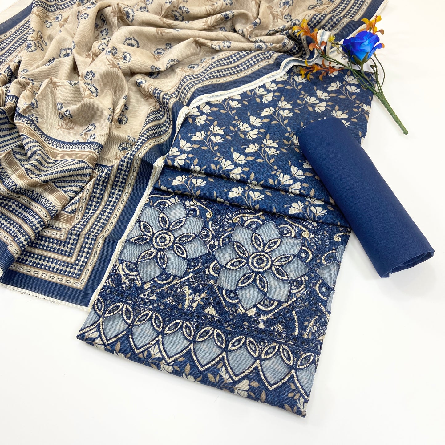 Anaya Noor Printed & Emb Khaddar 3PC
