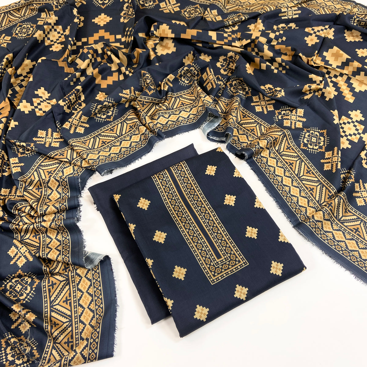 Rijja By Murashe Premium Printed Linen Viscose 3PC
