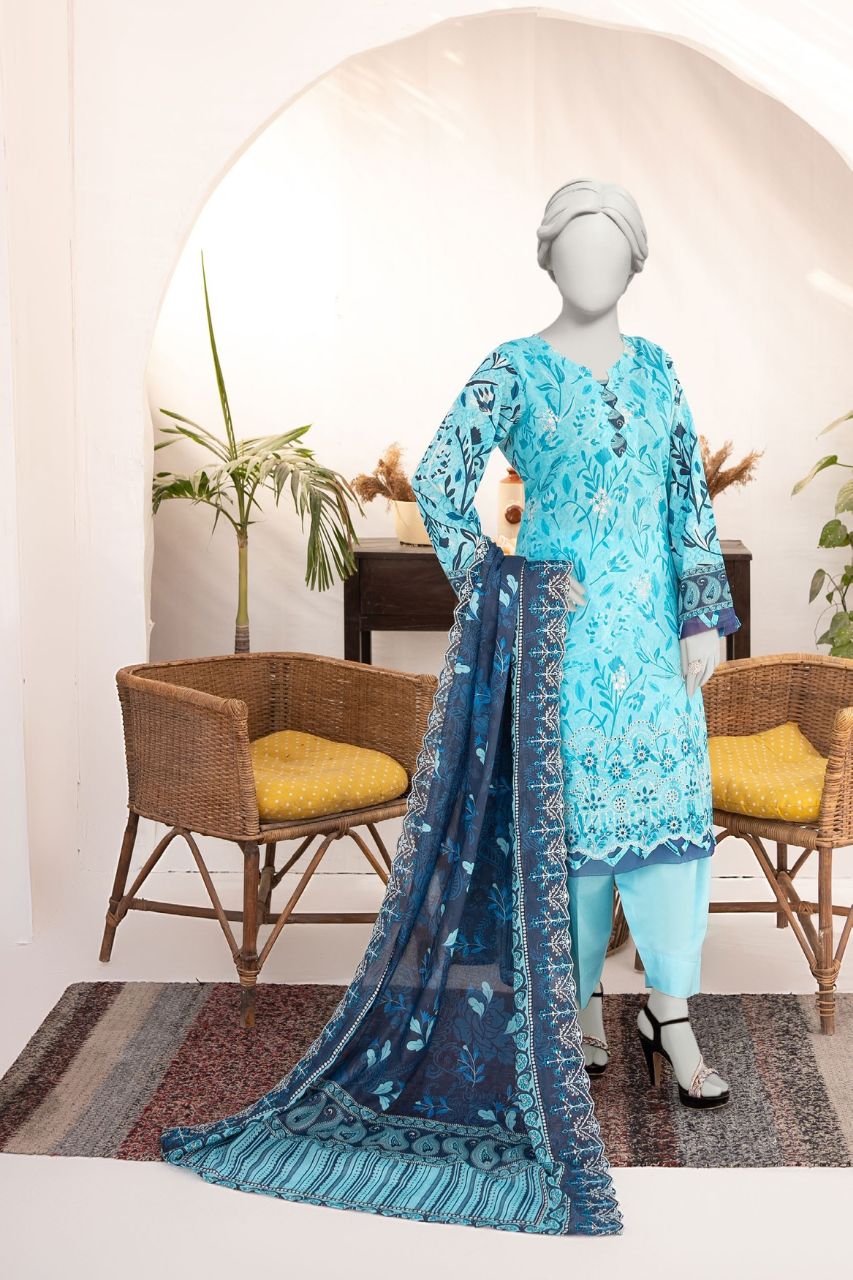 Seher By Almeerah Luxury Printed Embroidered Lawn 3PC