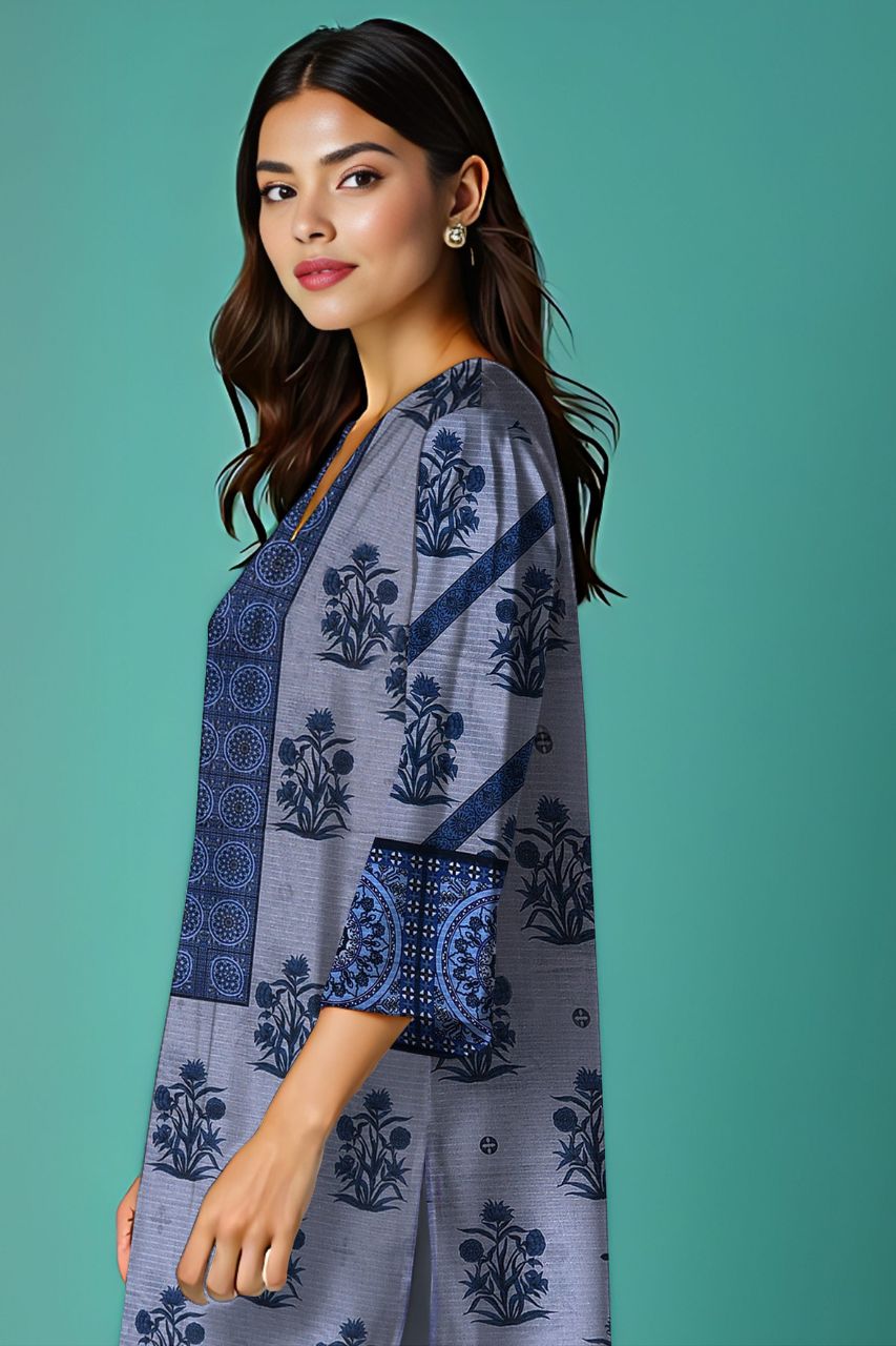 Wania Gold Premium Digital Printed Bana Dora Lawn 2PC