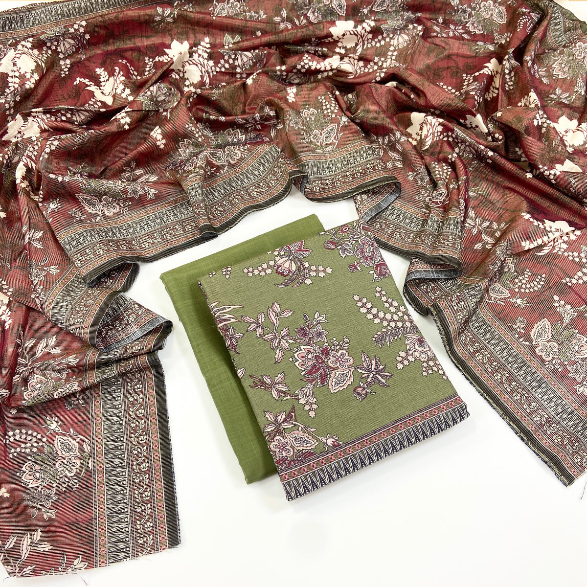 Anaya Noor Printed Chamki Khaddar 3PC