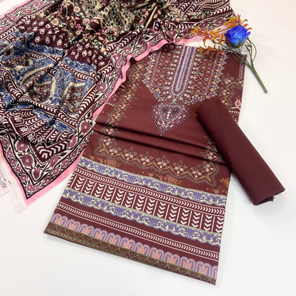 Malhaar Digital Printed Linen 3PC