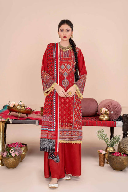 Ajrak By Premium Digital Printed Lawn 3PC