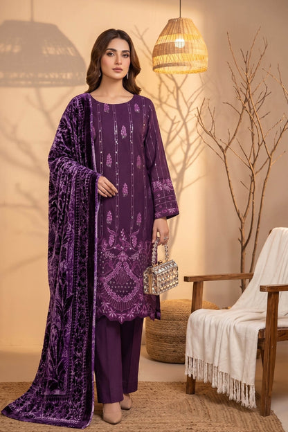 Marino By Anaya Noor Emb Marina With Plachi Dupatta 3PC