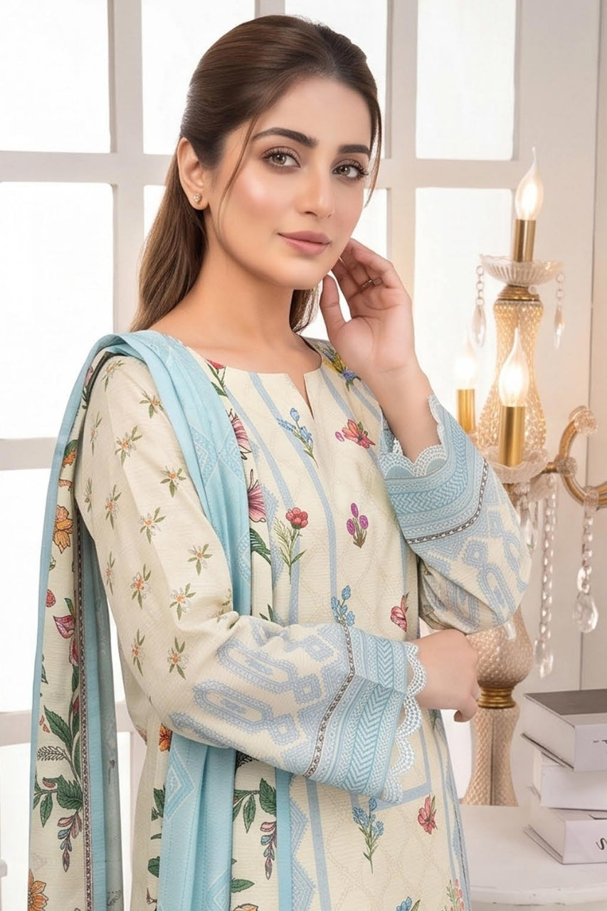 Mashaim Digital Printed Khaddar 3PC