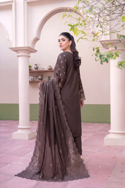 Fasana By Shanaya Plain Emb Dhanak 3PC
