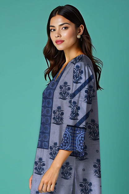 Wania Gold Premium Digital Printed Bana Dora Lawn 2PC