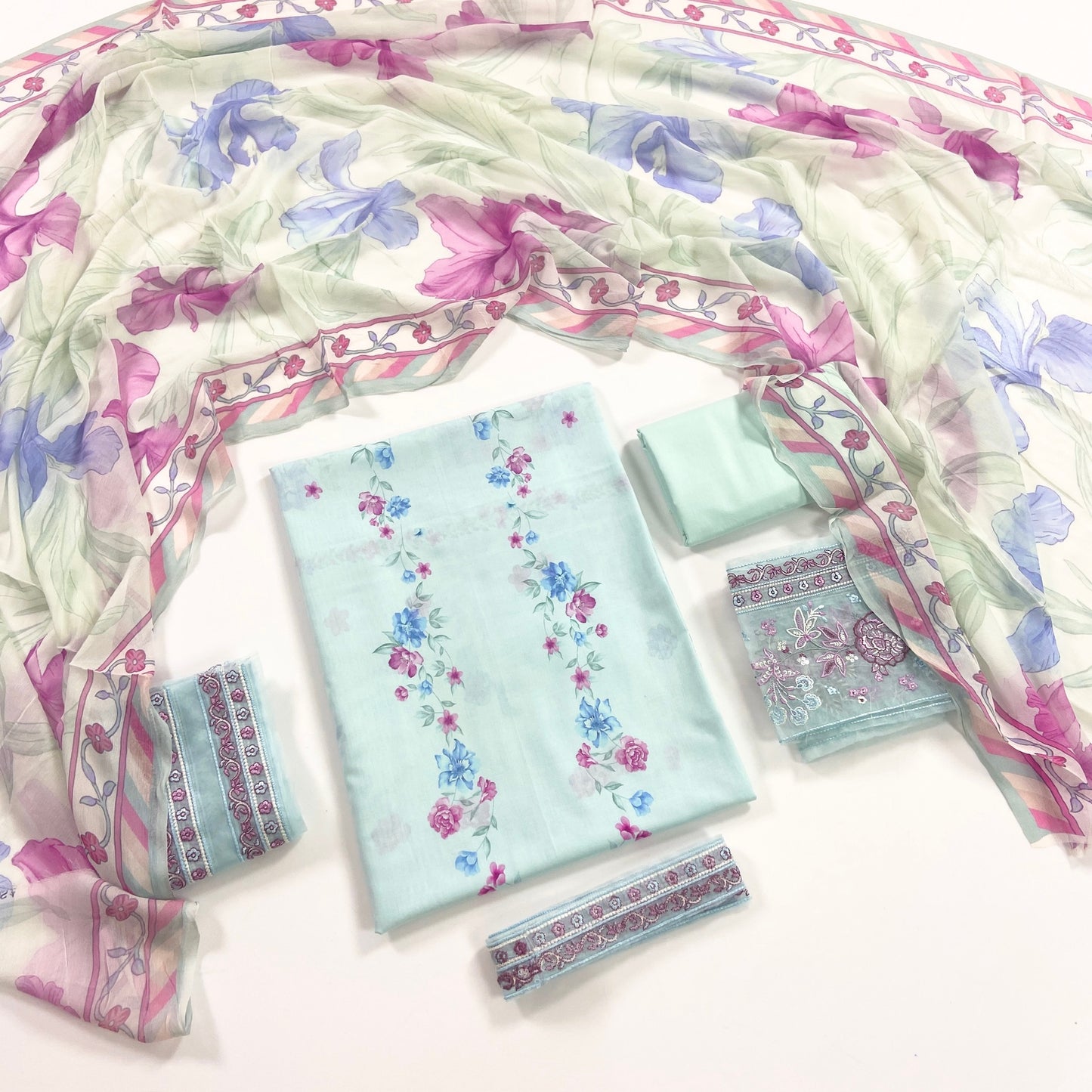 Nura By Shanaya Digital & Emb Lawn Collection 3PC