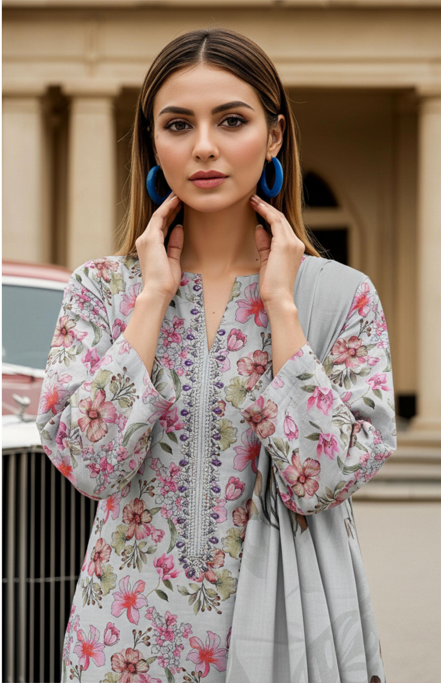 Tawakkal Digital Printed & Emb Lawn 3PC