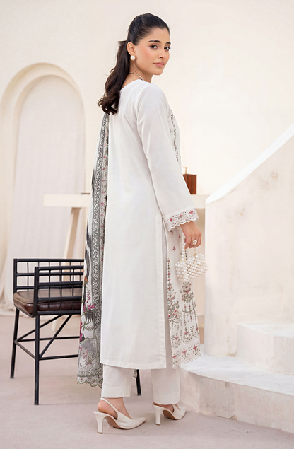 Meadows By Anaya Noor Emb Lawn With Organza Patches 3PC