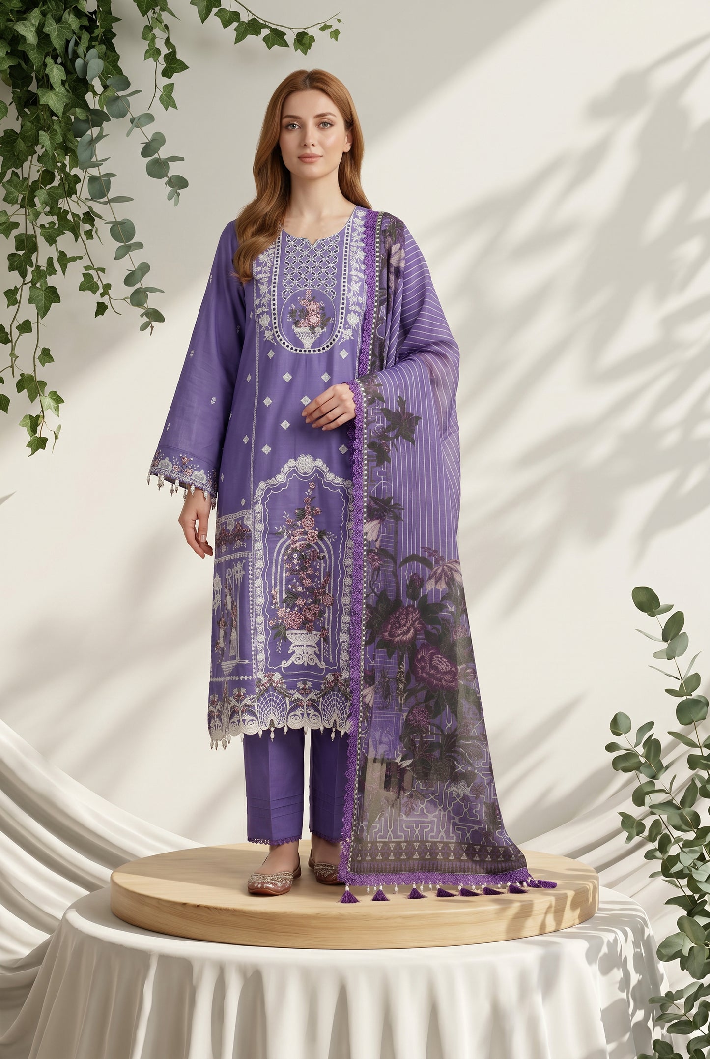 Dewani By Anaya Noor – Embroidered Lawn 3PC