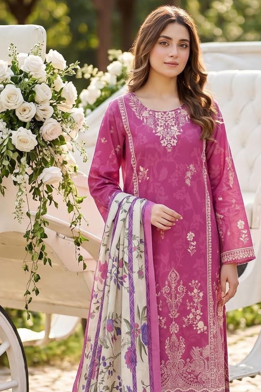 Mashaim Digital Printed Lawn 3PC