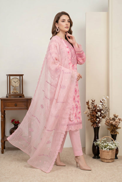Marvel By Anaya Noor Digital Printed Lawn With Emb Patches-3PC