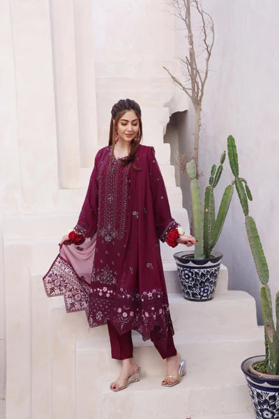 Safeena By Dressline Emb Lawn 3PC