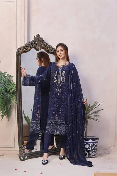 Safeena By Dressline Emb Lawn 3PC