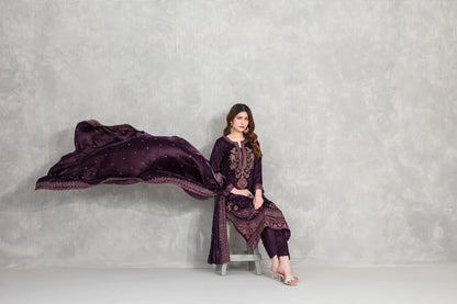 Sincera By Tawakkal Luxury Fancy Emb Cutdana Velvet 3PC