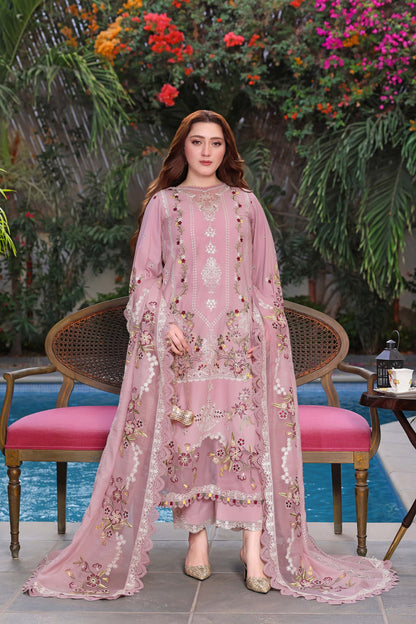 Aneelas Luxury Embroidered Lawn 3PC