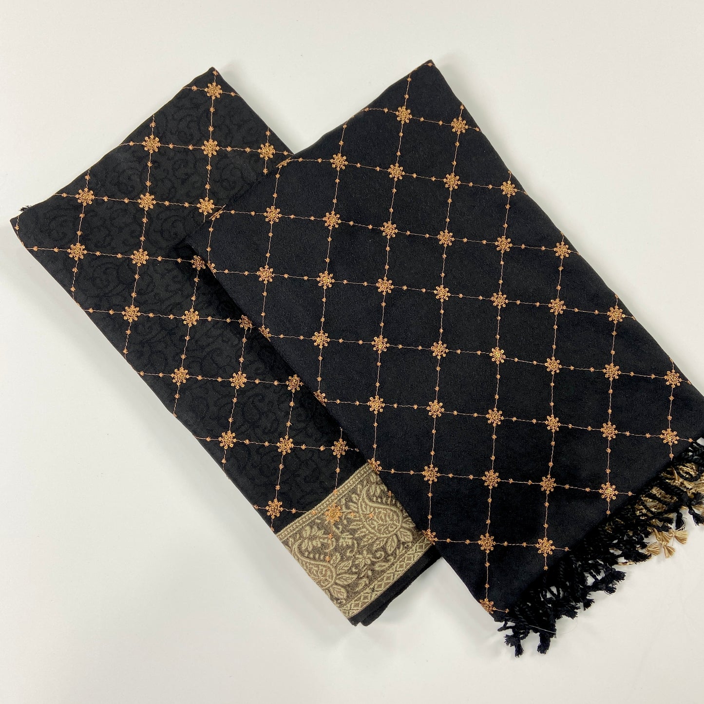 Embroidered Pashmina Jacquard Shawl