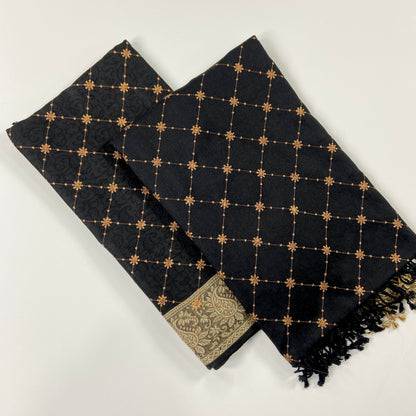 Embroidered Pashmina Jacquard Shawl