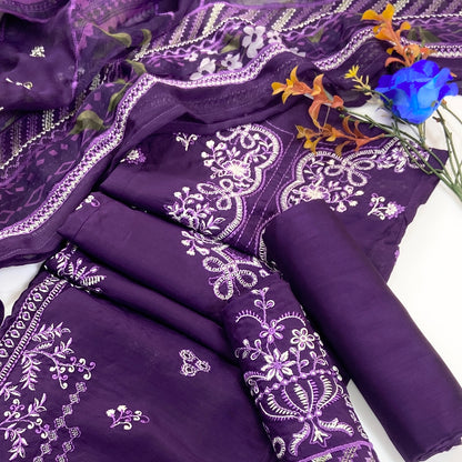 Lazer Kari By Anaya Noor Emb Viscose 3PC