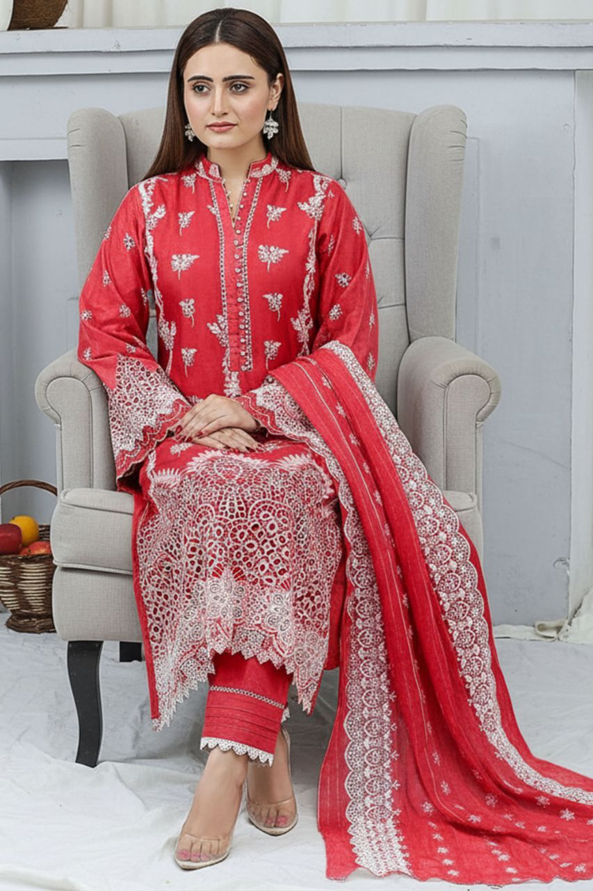 Zarmeen & Emaan Premium Emb Lawn 3PC