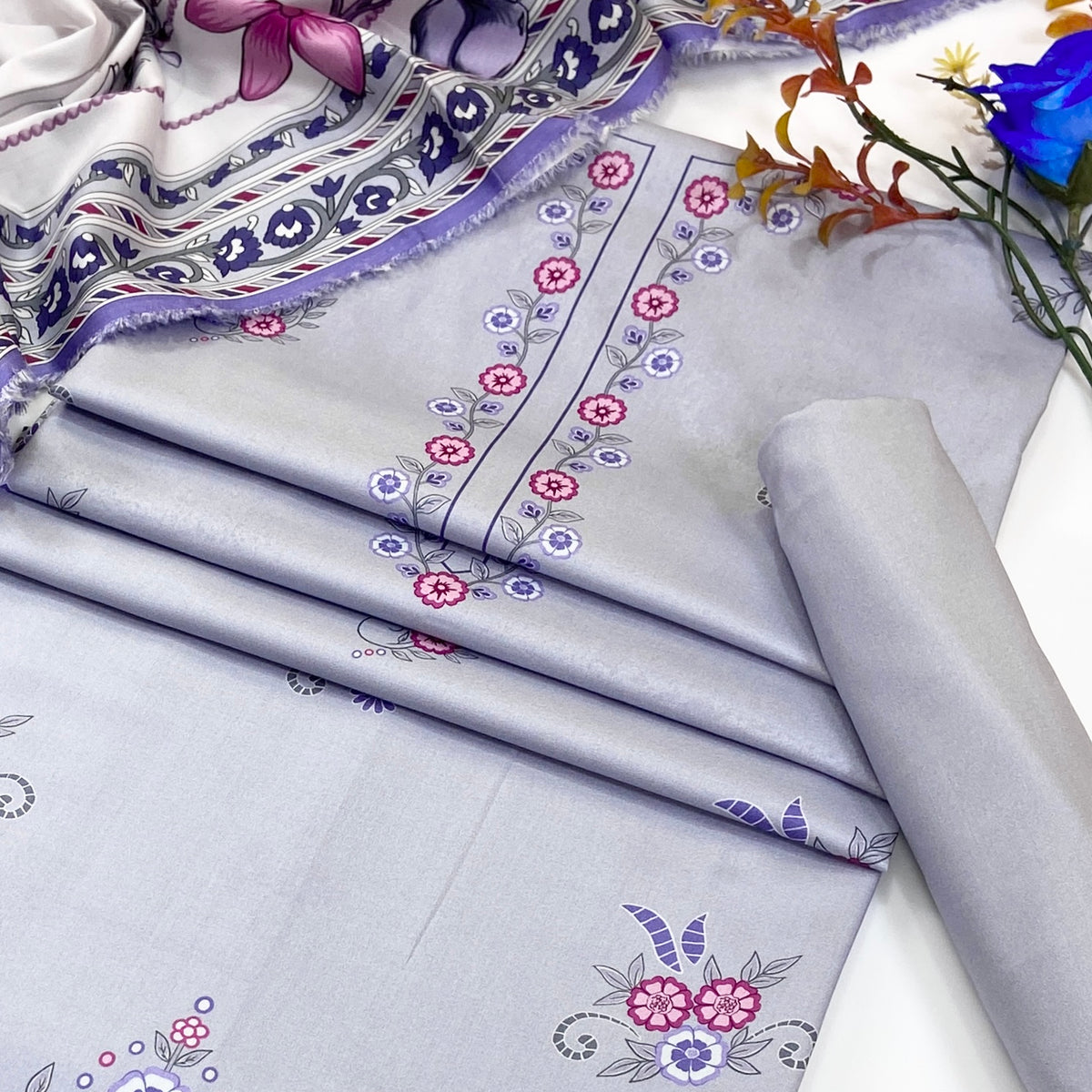 Nirvana By Shanaya Digital Printed Linen 3PC