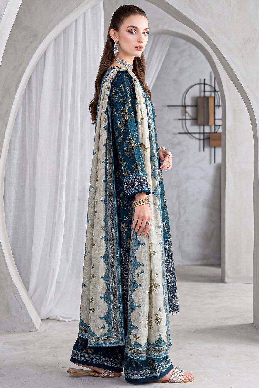 Aks-e-Noor By Anaya Noor Emb Laser-Cut Lawn 3PC