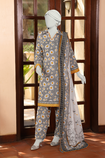 Almeerah Digital Printed Stripe Dora 3PC