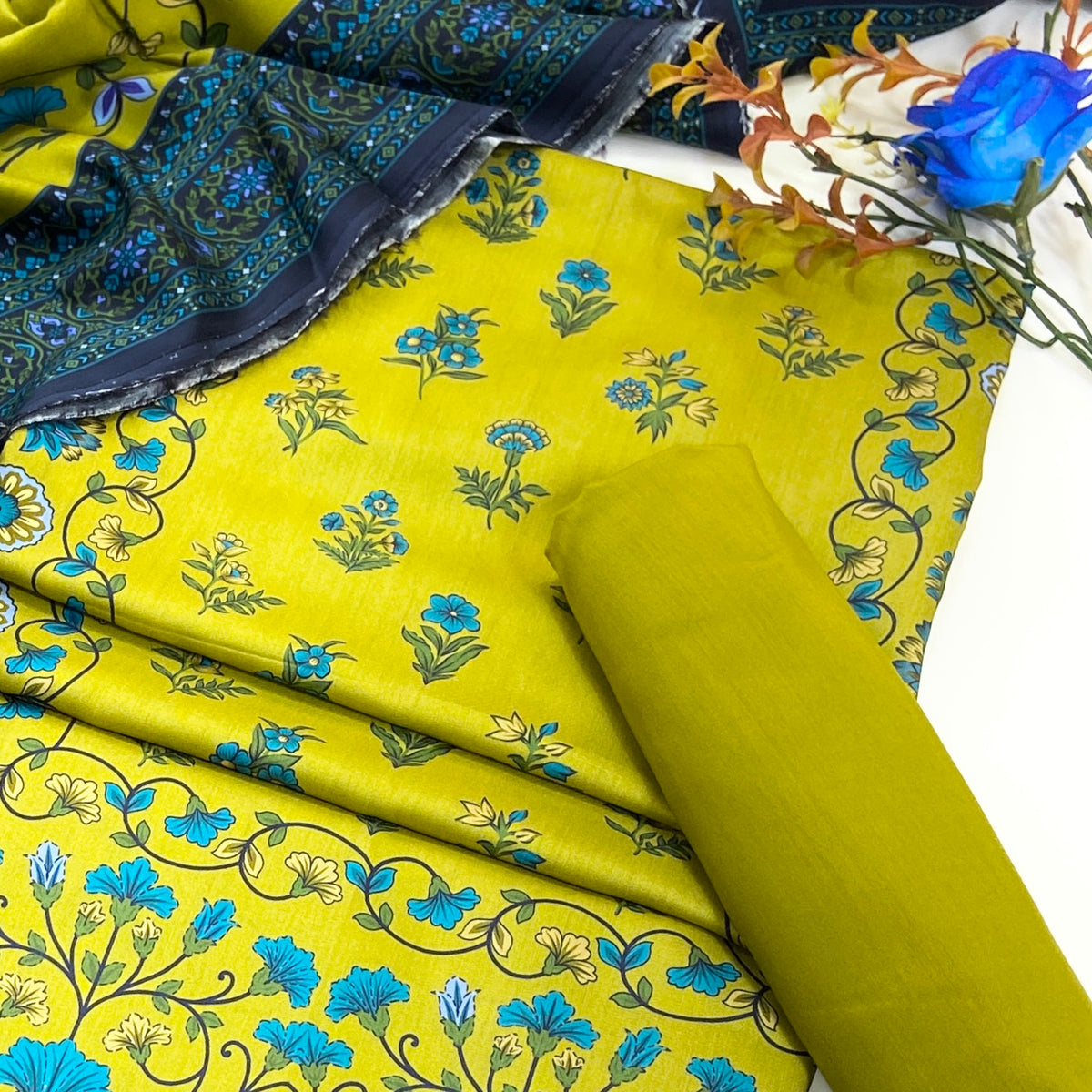 Rijja By Murashe Premium Printed Linen Viscose 3PC
