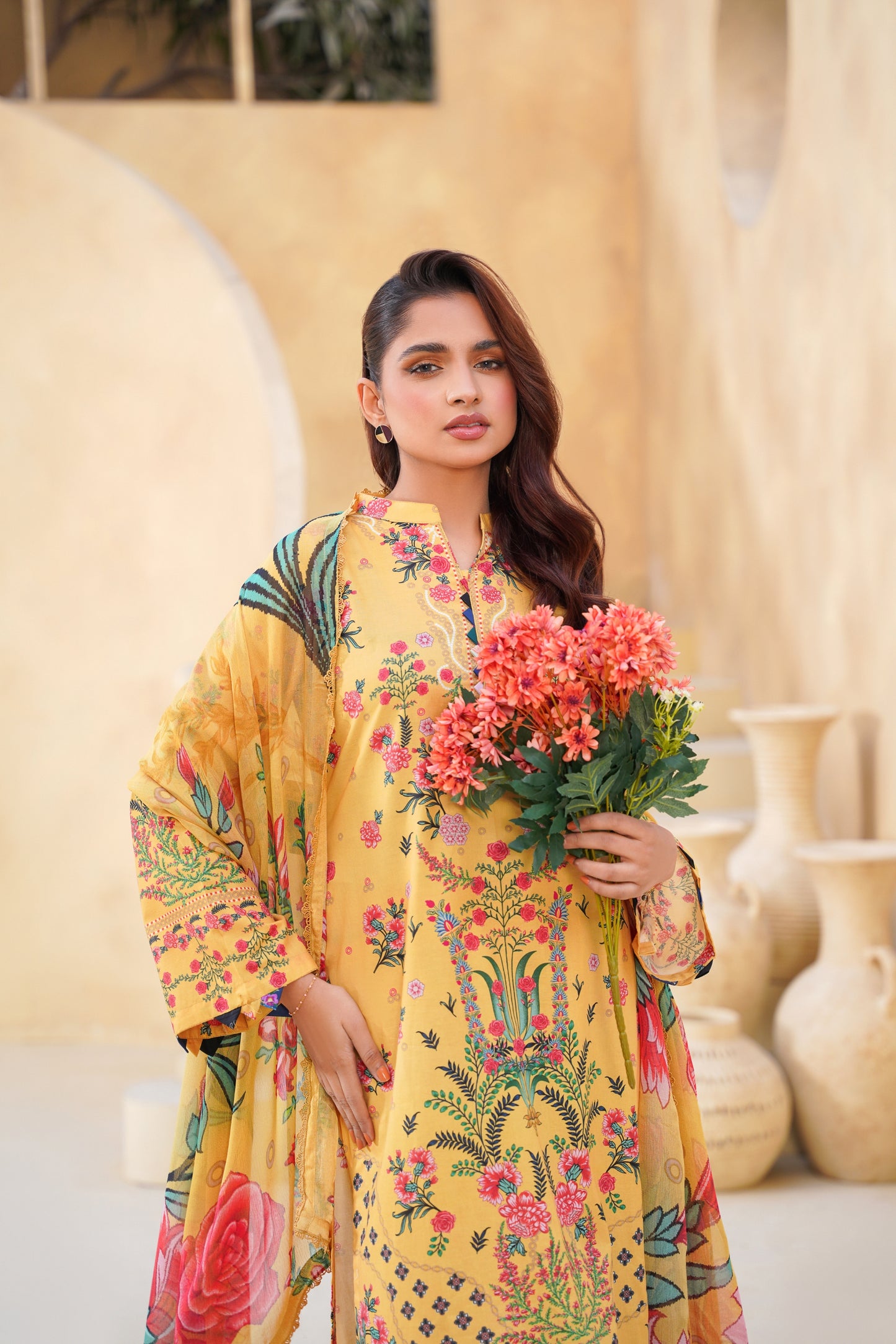 Floral By Anaya Noor Digital Printed Lawn 3PC