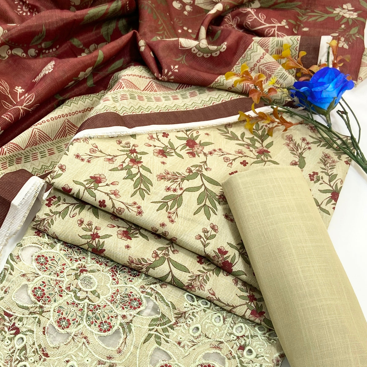 Anaya Noor Printed & Emb Khaddar 3PC