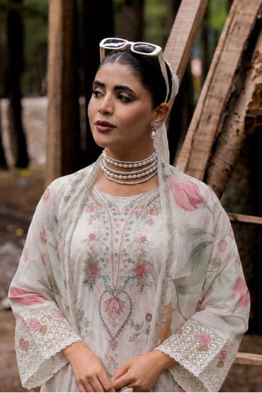 Nura By Shanaya Digital & Emb Lawn Collection 3PC