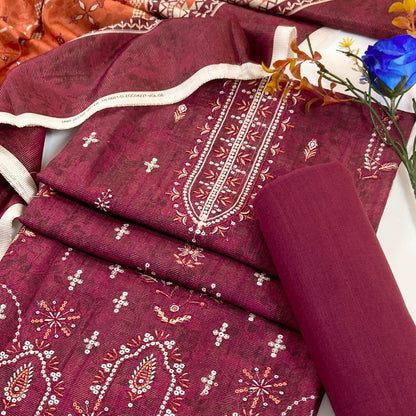 Anaya Noor Winter 2026 Plain Emb Khaddar 3PC